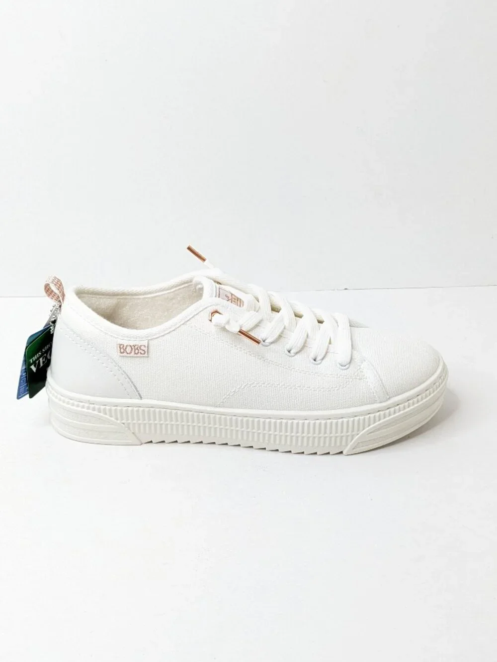 Skechers Bobs Copa Platform Casual Sneakers White Women's 8